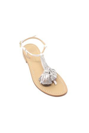 sandali infradito bianchi non nappine argento Da Costanzo | NAPPINEGRBIANCOARGENTO